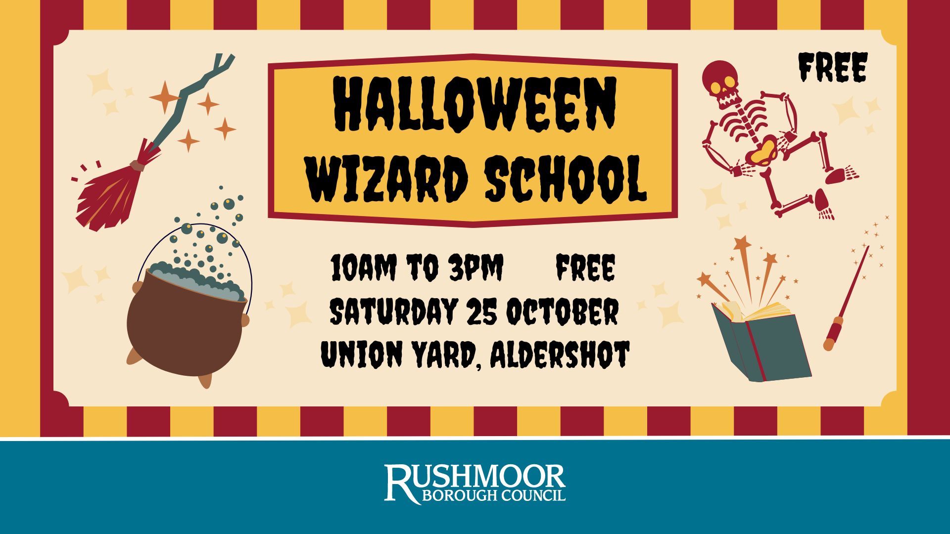 Halloween Wizard School flyer